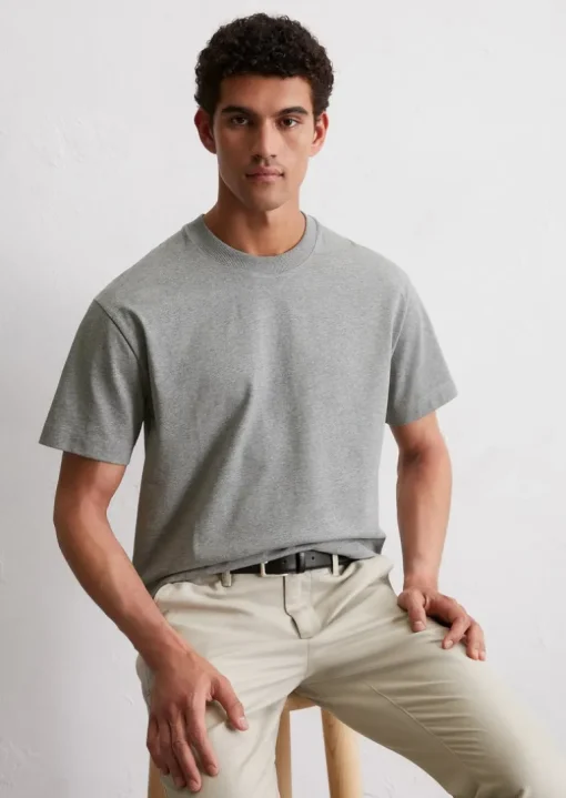 T-Shirt relaxed aus schwerem Bio-Baumwoll-Jersey
