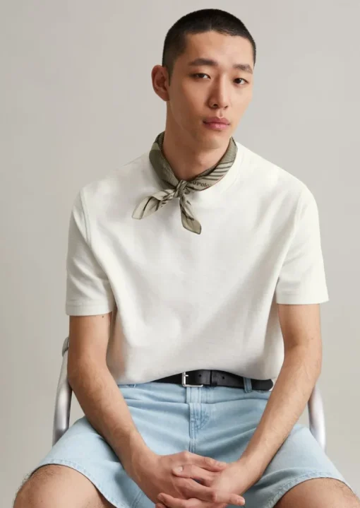 T-Shirt relaxed aus schwerem Slub-Jersey