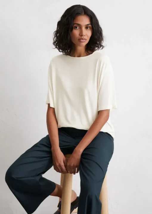 T-Shirt relaxed aus Viskose-Stretch-Jersey