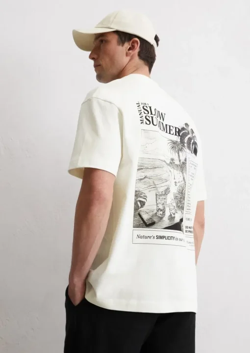 T-Shirt relaxed mit großem Rückenprint