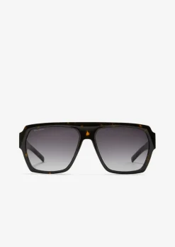 Unisex-Sonnenbrille in moderner rechteckiger Form