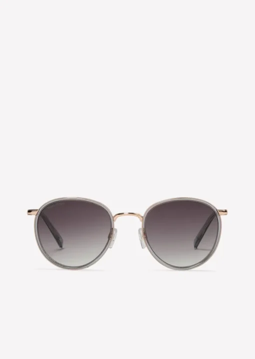 Unisex-Sonnenbrille mit extravagantem Edelstahl-Acetat-Rahmen
