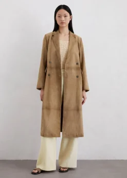 Veloursledermantel regular aus weichem Ziegenleder