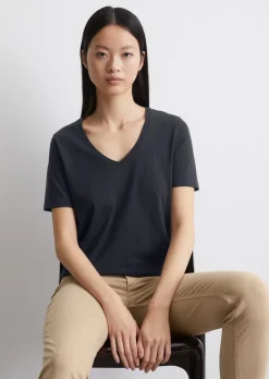 V-Neck-T-Shirt regular aus Organic Cotton