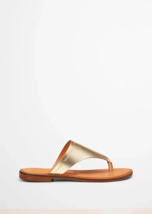 Zehentrenner mit Champagner-Metallic-Glanz