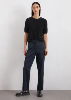 Zigarettenhose slim mit Nadelstreifen