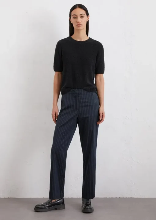 Zigarettenhose slim mit Nadelstreifen
